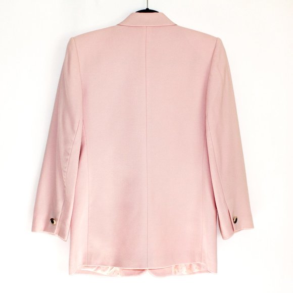 Talbots Vintage 80s Worsted Wool Blazer in Blush Pink - Picture 2 of 16